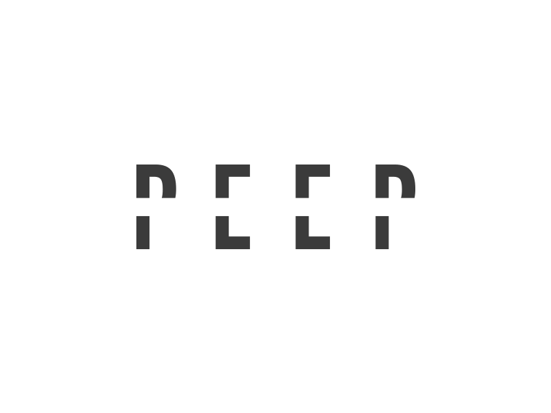 Peep Logo abstract brand branding gif icon identity logo marketing minimal peep