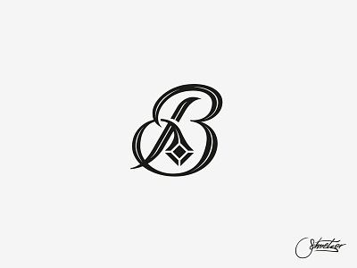 B b brilliant monogram rhomb schmetzer