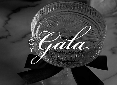 JOY Gala Logo black and white brand identity branding classic elegant graphic design logo photography texture typograpy