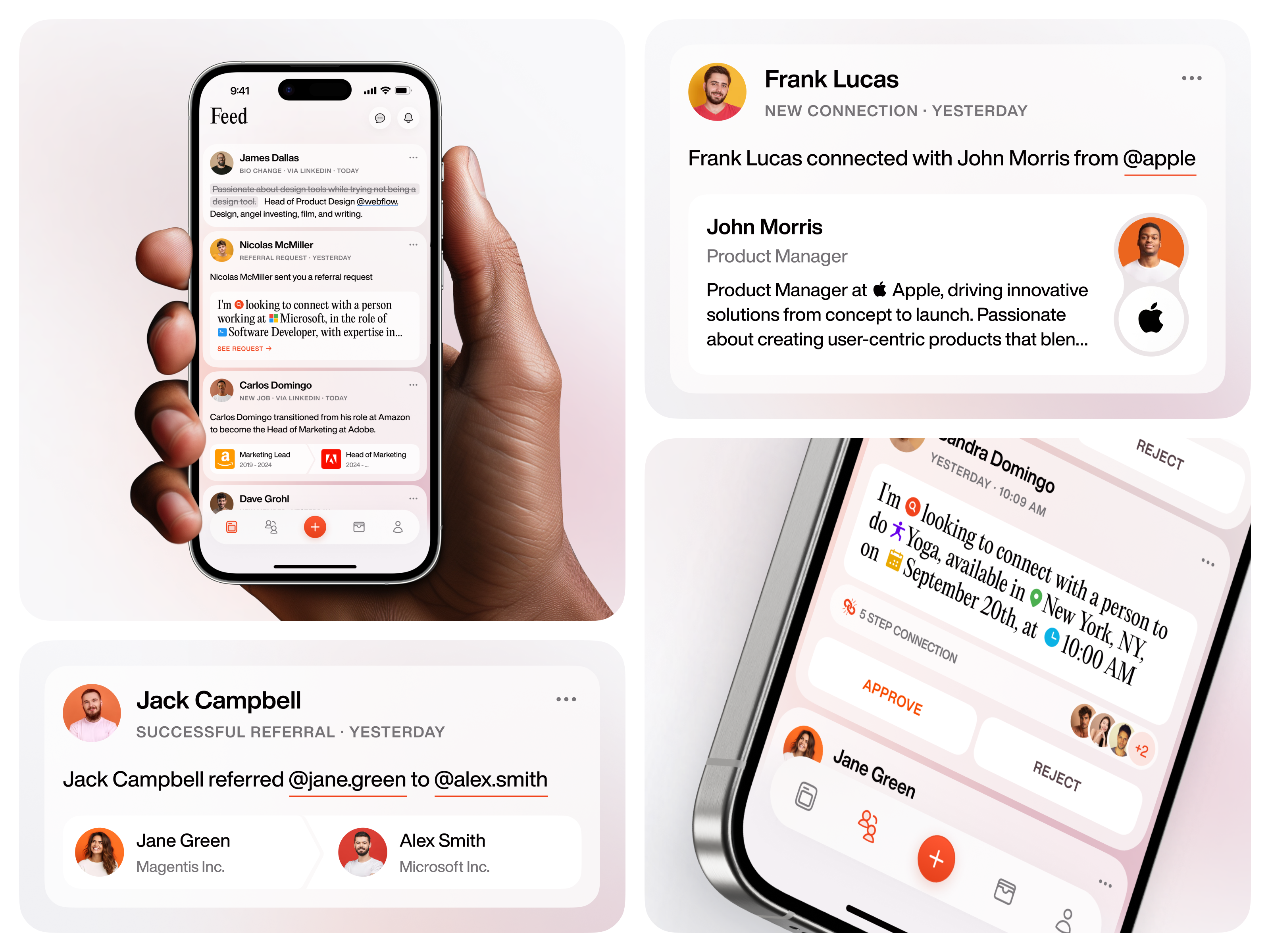 Example of Refera. Networking App Concept
