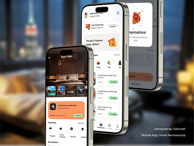 Hotel membership app: Online Room booking flow 2025 5 star hotel mobile app branded design hotel mobile app template hotel mobile ui instant room booking mobile app neel litoriya online hotel booking mobile ui personalized guest experience saloneel saloni ui ux vip hotel guest app design