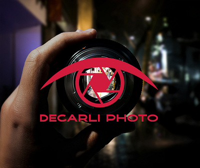 DECARLI PHOTO brand branding camera lens design eye graphic design illustrator lens logo logodesign logophoto photo photographer photography photoshop rebranding