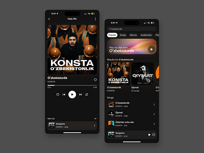 Music Player Design Concept | My vibe app creative dark design experience interface minimalistic mobile music my vibe player simple songs ui ux