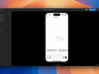 ChatGPT + DeepSeek UI Kit – Free Figma File 🚀 app chat chatgpt components darkmode deepseek download figma free mobile prototype variables