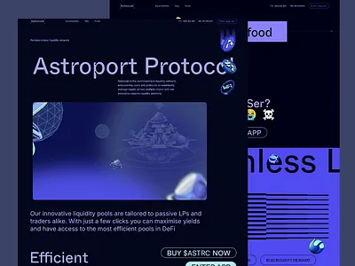 Astroport DeFi UX/UI Motion adaptive interface animated details blockchain animation crypto platform defi ecosystem digital environment financial technology fintech solution futuristic style graphic style interactive elements minimalist design motion graphics smooth transitions ui ui concept user experience ux ux design web3 interface