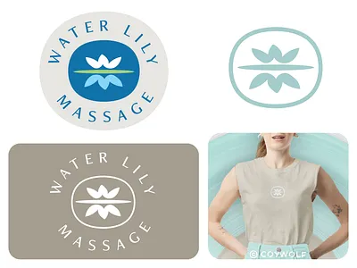 WM Massage - visual identity badge badge design branding feminine fitness illustration lettering logo logo design logos massage minimalist monogram organic print spa typography wellness yoga zen