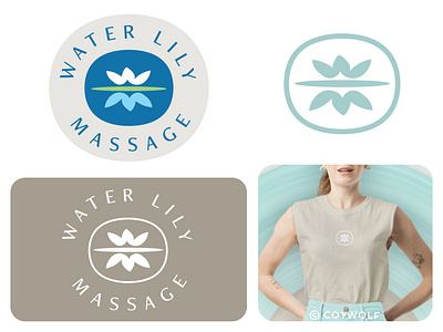 WM Massage - visual identity badge badge design branding feminine fitness illustration lettering logo logo design logos massage minimalist monogram organic print spa typography wellness yoga zen