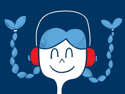 Mytunes Illustration headphones illustration music