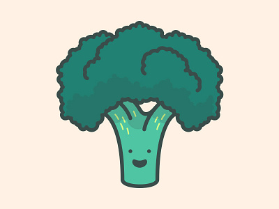 Broccoli Buddy broccoli cute drawing icon illustration illustrator vector web design