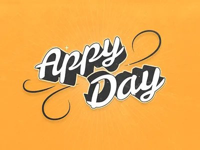 Appy Day design digital graphic design illustrated illustration illustrator texture textured type type design typographic typography