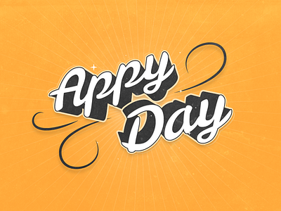 Appy Day design digital graphic design illustrated illustration illustrator texture textured type type design typographic typography