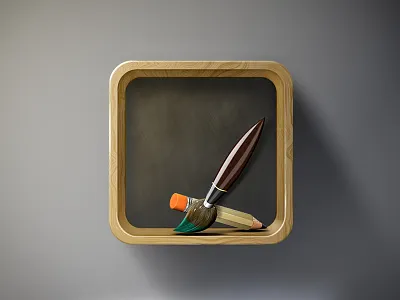 Chalkboard brush chalkboard lighting pen shadow texture wood