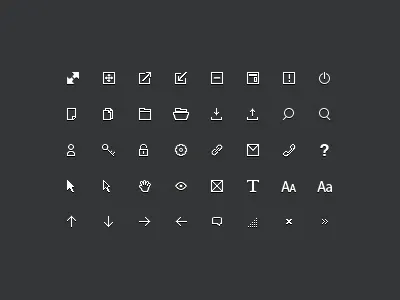 12px Icons WIP icon set ui ux