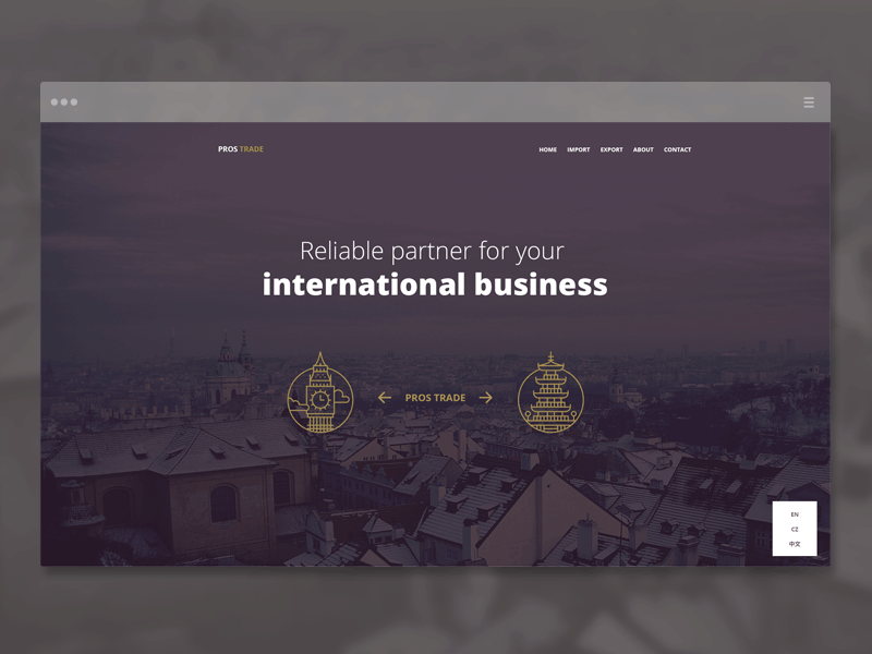 Business website business card company gold icon partners prague purple responsive webdesign website