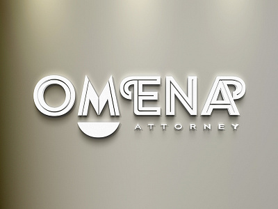 Omena Lawyer 3d brand branding icon logo logotype