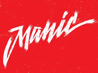 Manic Lettering brush lettering grungy hand lettering lettering type