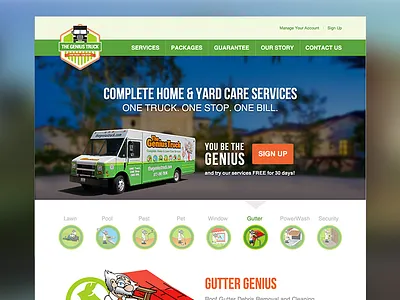 The Genius Truck website cleaning site ui web website
