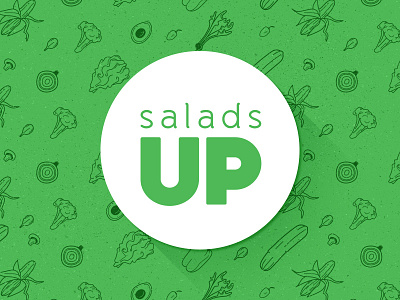 Salads UP Pattern art branding green line modern pattern salad simple texture vegetables veggies