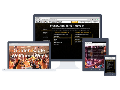 Southern Miss Welcome Week Microsite higher ed lauren smith microsite southern miss web