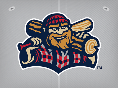 Williamsport Crosscutters "Lumberjack" baseball crosscutters logo lumberjack sports williamsport