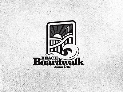 Beach Boardwalk Santa Cruz beach boardwalk logo roller coaster santa cruz sunset theme park water wave