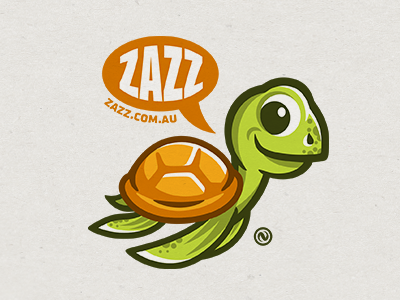 Zazz animal character illustrate logo mark turtle unused