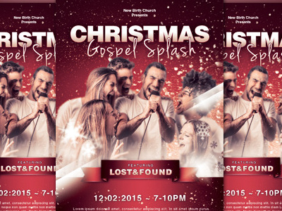 Christmas Gospel Splash Church Flyer Template church flyer concert creative designs flyer gospel gospel fest hurch design loswl love musical pageant