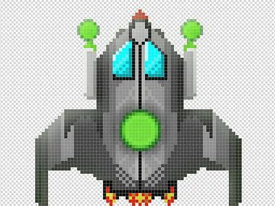 Pixel Shooter 16 bit illustration sprite video game