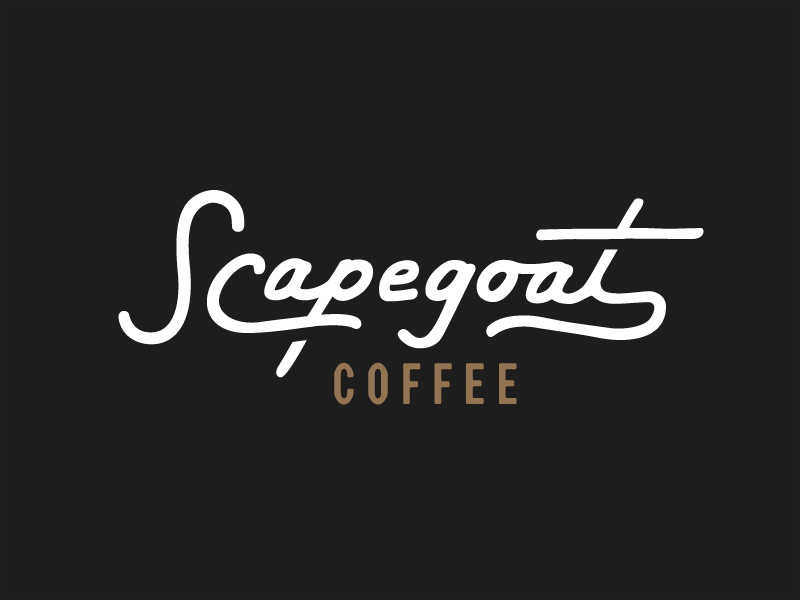 Scapegoat Coffee Logo Concept 3 brand branding coffee handwriting logo retro script swash typography vintage