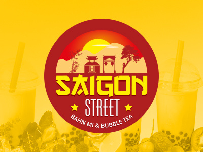 Street Saigon asian food identity logotype strasbourg vietnam