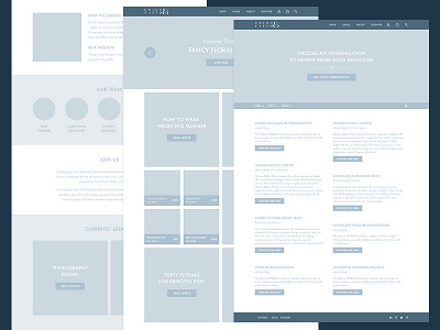 Union & Fifth Wireframes app fashion nonprofit web wireframe wireframes