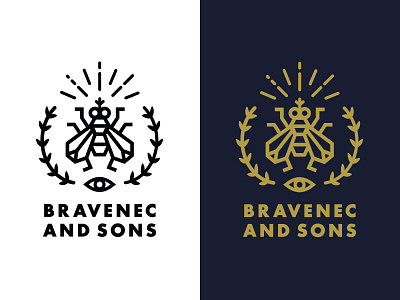 Bravenec and Sons eye fly logo secret society wreath