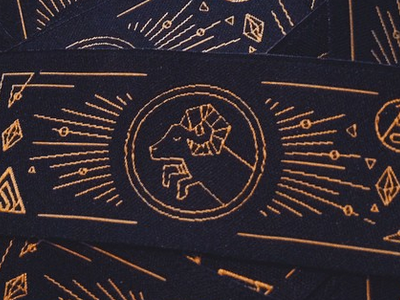 Bartfest beanie labels clothing illustration line art long horn sheep