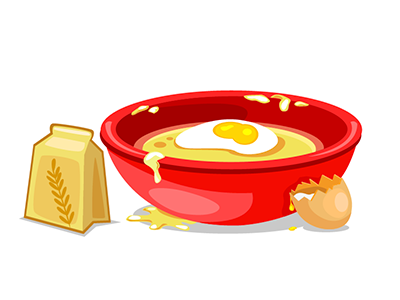 Pastry Recipe 2d cook egg handmade illustration pastry recipe vector
