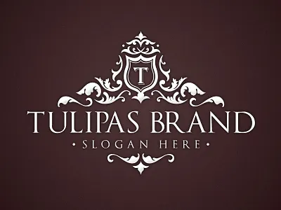 Tulipas Brand Logo branding classy design flower identity logo luxury nature old template vintage