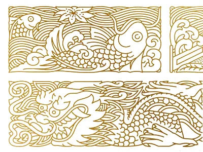 I Ching Cover book cover gold illustration