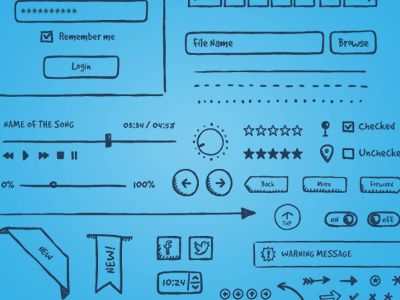 Jolly Ui Free app design free freebie hand drawn handdrawn icons interface sketch ui ui elements web design wireframe