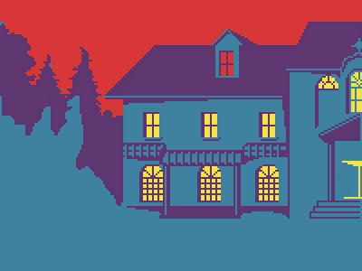 Mansions art illustration pixel poster video games videogames