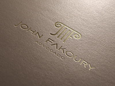 John Fakoury Lawyer brand branding icon law lawyer logo logotype minimal modern