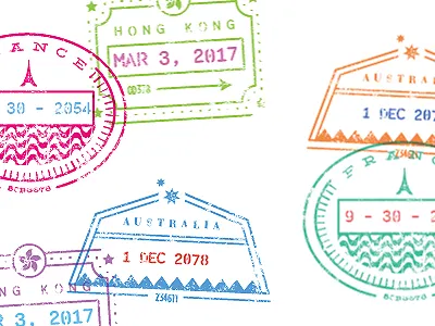 Stamp Design Take 2 australia date france hong kong passport stamps travel