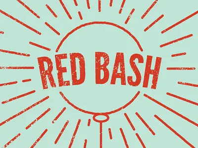 Red Bash typography