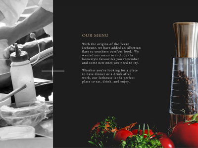 Rocky Mountain Icehouse Site branding restaurant website