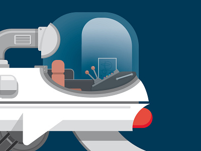 Spaceship artwork flat illustration poster space spaceship