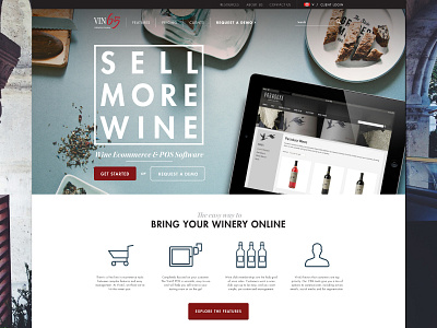 Product Site Concept homepage landing page layout redesign website wine