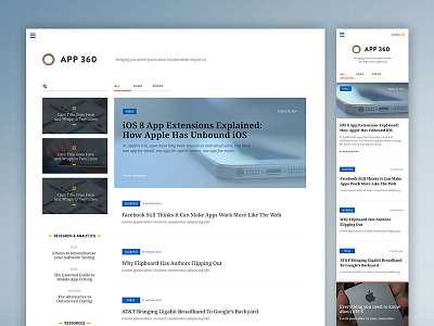 App360 V2 blog design mobile responsive