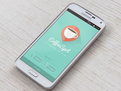 Coffee app splash screen app coffee flat login