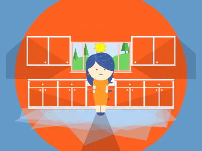 Kitchen 2d ae after effects animation character flat home kitchen mom mother