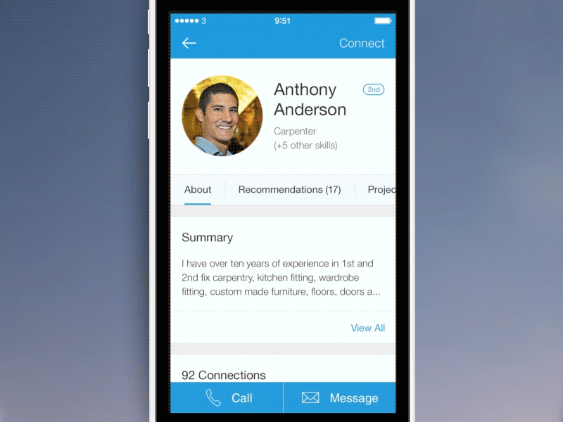 New Profile app ios ios app skillpages ui ux