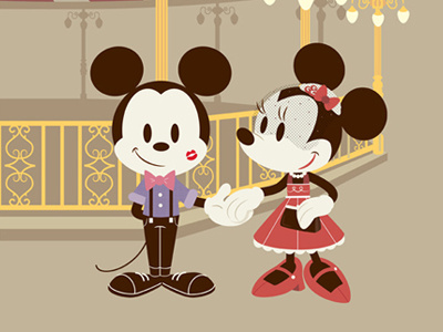 Date Night date night disney disneyland downtown disney jerrod maruyama mickey mouse minnie mouse wonderground gallery