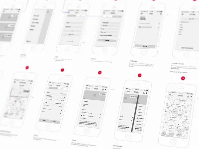 Wireframe app iphone mesto sketch ui ux wireframe